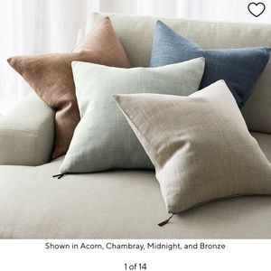Pottery Barn 100% linen pillow cover